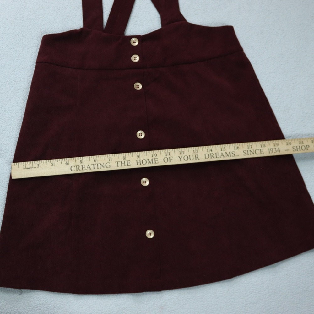 Allegra K Women's Corduroy Button A-Line Bib Overall Skirt Dress Size Medium - Picture 10 of 10